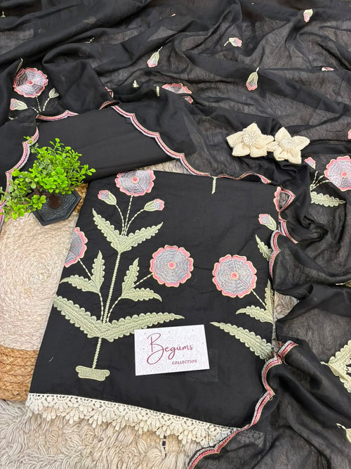 Pure cotton cambric suits with beautiful mughal boota embroidery