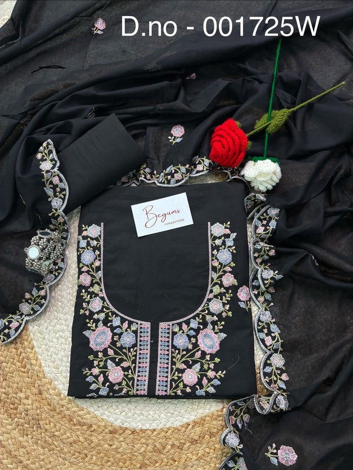 BLACK AND WHITE EMBROIDERD SUITS