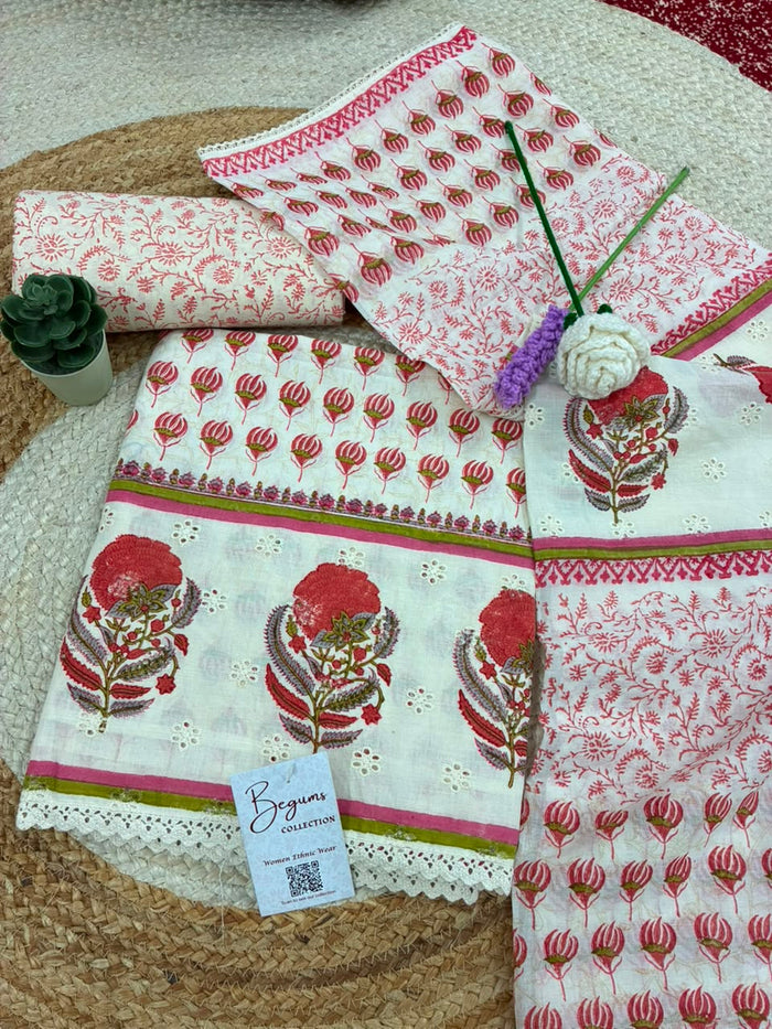 COTTON CHIKAN PRINTED FABRIC