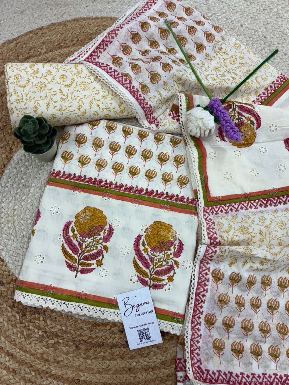 COTTON CHIKAN PRINTED FABRIC