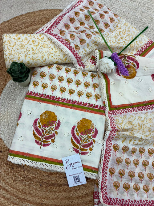 COTTON CHIKAN PRINTED FABRIC