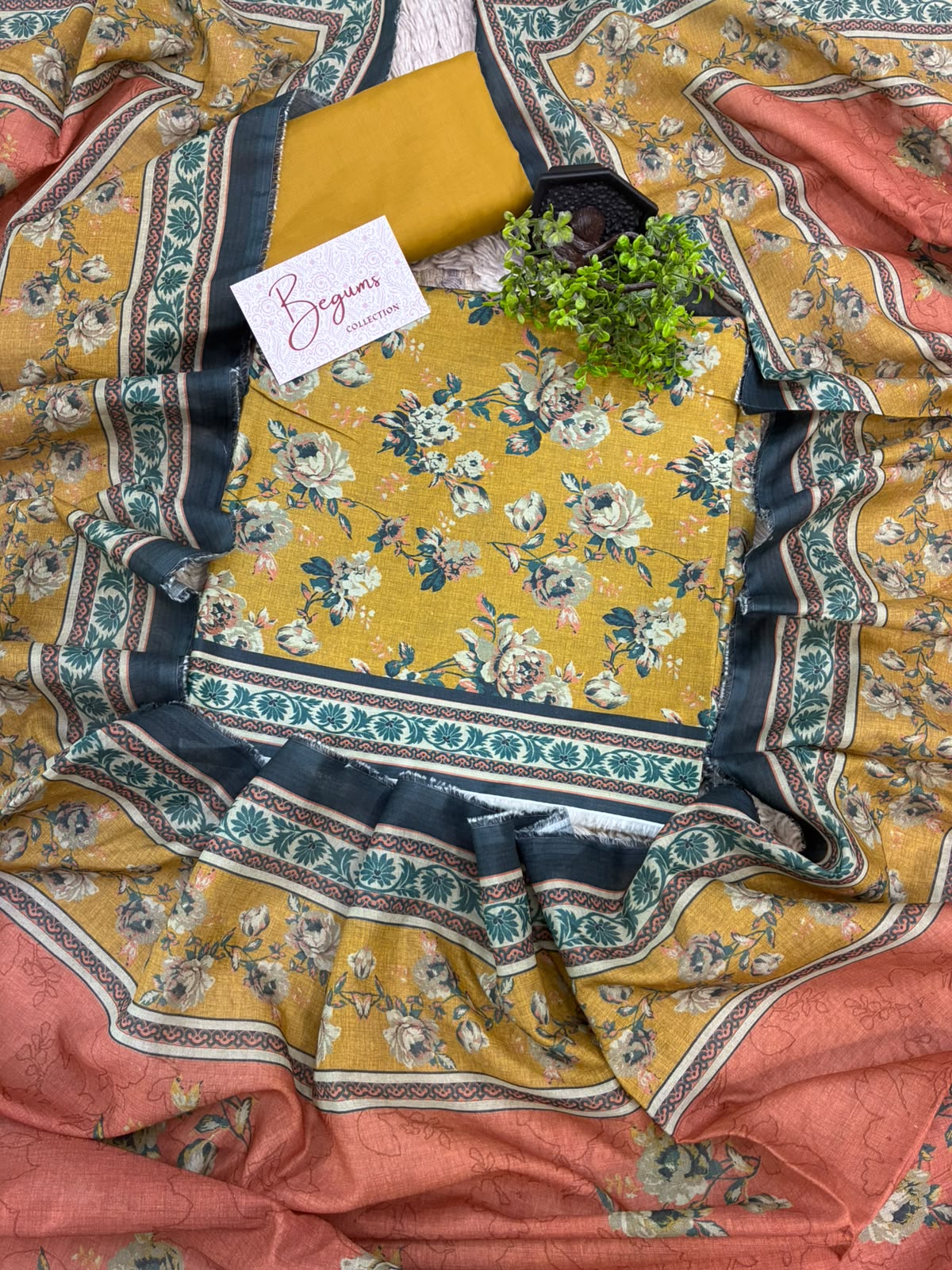 PRINTED LAWN SUIT - SHIRT FABRIC 3 meters - Bottom 2.5 meters - Dupatta 2.5 meters